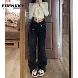 EOENKKY  กางเกงขายาว กางเกงยีสน์ผู้หญิง ทรงหลวม ๆ ตรง Retro Hip Hop Pants 2023 NEW Style  High quality ทันสมัย สวย Comfortable A97L82V 36Z230909