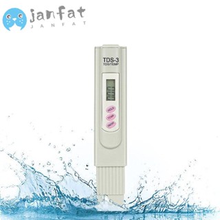 Janfat TDS ปากกาทดสอบอุณหภูมิน้ํา พลาสติก ABS สีเทาอ่อน +/- 1% TDS ความแม่นยําสูง 1-9999ppm