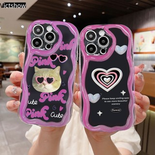 เคสโทรศัพท์มือถือ ขอบโค้ง ลายลูกแมว 3D สีดําวาว สําหรับ Realme C21Y C30 C30S C31 C33 C55 C35 C11 2021 C15 C21 C25 C20 C3 C12 C2 C25S