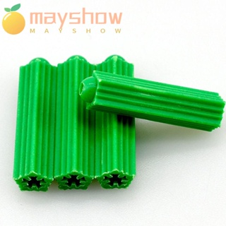 Mayshow สกรูยึดผนัง พลาสติก 8 มม. X26 มม. สีเขียว สําหรับก่อสร้างวิศวกรรม 200 ชิ้น