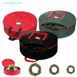 Remitglory กระเป๋าผ้าใบ มีซิป ทนทาน สําหรับจัดเก็บของ วันคริสต์มาส