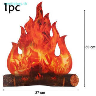 Remitglory แผ่นกระดาษแข็ง ลาย Bonfire ปลอดภัย สําหรับตกแต่งบ้าน ตั้งแคมป์ กลางแจ้ง TH