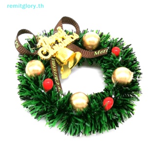 Remitglory โมเดลพวงมาลัยคริสต์มาสจิ๋ว 1:12 สําหรับตกแต่งบ้านตุ๊กตา TH