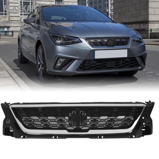 ALASKAR กระจังหน้ากันชนพร้อม Chrome Surround 6F0853654D เปลี่ยนสำหรับ SEAT Ibiza 6F MK5 Pre-Facelift 2017 ถึง 2021