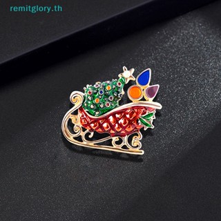 Remitglory เข็มกลัด รูปซานตาคลอส สโนว์แมน คริสต์มาส สวยหรู เครื่องประดับแฟชั่น ของขวัญ ตกแต่งคริสต์มาส