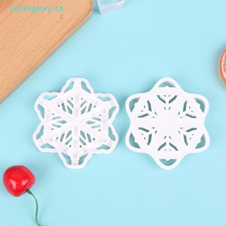 Remitglory เครื่องตัดคุกกี้ พลาสติก แบบหนา และบาง ลายเกล็ดหิมะ DIY 1 ชิ้น TH