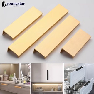 Youngstar มือจับลิ้นชัก เฟอร์นิเจอร์ ตู้กับข้าว แบบอลูมิเนียมอัลลอย สีดํา สีทอง สําหรับห้องนอน I6V8