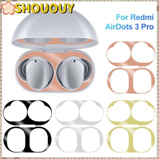 Shououy สติกเกอร์โลหะ ป้องกันฝุ่น กันฝุ่น อุปกรณ์เสริม สําหรับ Redmi AirDots 3