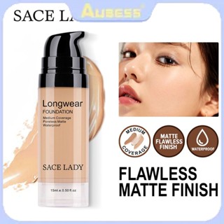 Sace Lady Liquid Foundation Matte Poreless Finish Waterproof Ultra-hd Face Makeup TECH3