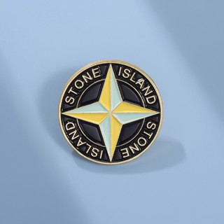 STONE ISLAND เข็มกลัด ทรงกลม รูปดาวหิน เครื่องประดับ สําหรับเพื่อน