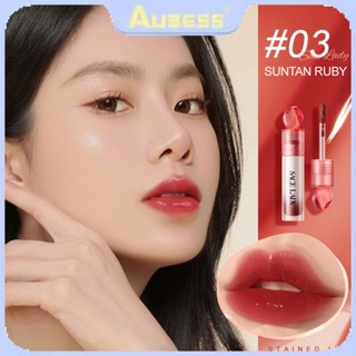 SACE LADY ลิปกลอส Ruby Glossy Glass Shine Long Last Stained Lip Tint Smooth Lip Make Up Cosmetics TECH3