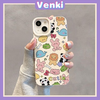 Venki - เข้ากันได้สำหรับ เคสไอโฟน เคสไอโฟน11 เคส iphone 11 เป็นมิตรกับสิ่งแวดล้อมย่อยสลายได้เคสสีขาวกันกระแทกป้องกันน่ารักสิงโตจระเข้กระต่ายเข้ากันได้กับ iPhone 14 Pro สูงสุด 13 Pro สูงสุด 12 Pro Max 11 XR XS 7 8