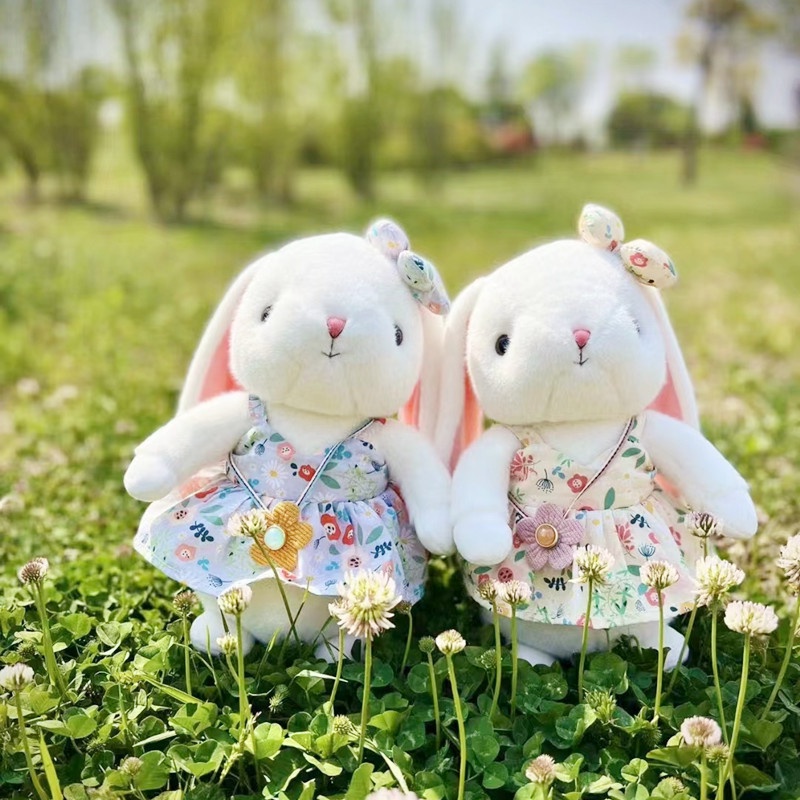 ตุ๊กตากระต่ายน่ารัก ผ้ากํามะหยี่ขนนิ่ม ใส่สบาย ของขวัญวันเกิด สําหรับเด็กผู้หญิง