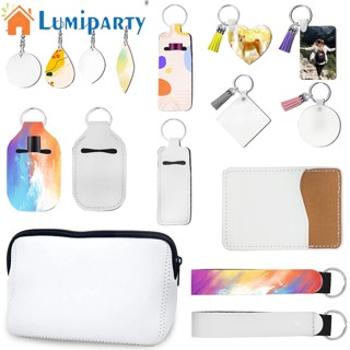 Lumiparty ชุดพวงกุญแจเปล่า สองด้าน สําหรับทําเครื่องประดับ กระเป๋า ต่างหู Diy