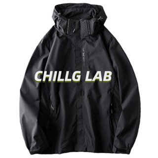 CHILLG LAB แจ๊กเก็ตผู้ชาย แจ็กเก็ตกลางแจ้ง ฤดูใบไม้ผลิและฤดูใบไม้ร่วง กันลมและกันน้ำ เทรนด์แฟชั่นอเมริกัน เสื้อแจ็คเก็ตกีฬาเยาวชน