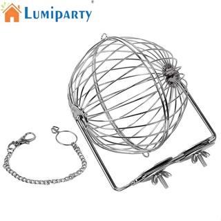 Lumiparty เครื่องให้อาหารหญ้า สเตนเลส ทรงกลม สําหรับกระต่าย หนูตะเภา ชินชิล่า