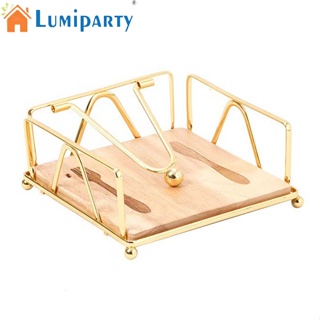 Lumiparty ที่วางกระดาษทิชชู่ พร้อมฐานไม้ สําหรับห้องครัว ห้องรับประทานอาหาร