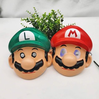 หน้ากากคอสเพลย์ Super Mario Bros Mask Mario Luigi สําหรับปาร์ตี้ฮาโลวีน