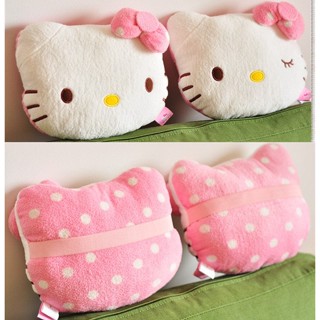 Sanrio Kawaii Hello Kitty หมอนรองคอในรถยนต์ ลายการ์ตูนน่ารัก สร้างสรรค์ หมอนรองคอ และเบาะรองนั่ง ภายในรถยนต์