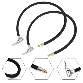 ⚡NEW 9⚡Air Inflator Hose 2 Pc 2pcs 2x 60cm Accessories Air Inflator Pump Black