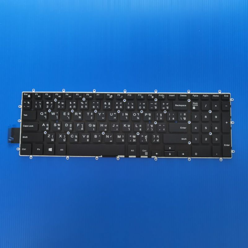Keyboard คีย์บอร์ดใช้กับ Dell inspiron 15-7566 15-5567  15-5570 15-5775 15-5770 15-5767 15-5765   ภาษาไทย-อังกฤษ