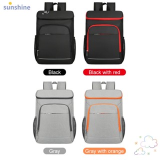 Ssunshine กระเป๋าสะพายไหล่ มีฉนวนกันความร้อน ความจุขนาดใหญ่ 30 ลิตร สีพื้น เหมาะกับการพกพาตั้งแคมป์ เก็บความสดใหม่ สําหรับผู้หญิง