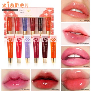 Xianen 6 ชิ้น / เซต ลิปออยล์ ผู้หญิง กันน้ํา แต่งหน้า ดูแลริมฝีปาก