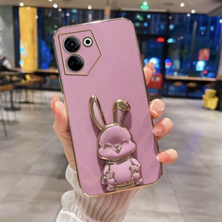 พร้อมส่ง เคสโทรศัพท์มือถือ แบบนิ่ม กันกระแทก ป้องกันกล้อง ลายกระต่าย พร้อมขาตั้ง สําหรับ TECNO Camon 20 Pro 20 Premier Camon 19 Pro 19 NEO TECNO Camon20Pro CAMON19