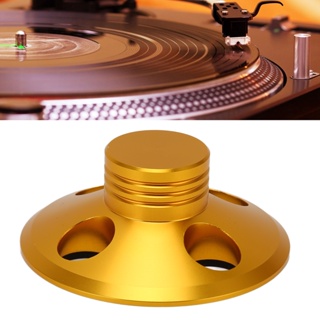 Electron000 บันทึกน้ำหนัก Clamp อลูมิเนียม 50Hz 60Hz Universal Turntable Stabilizer สำหรับเครื่องเล่นแผ่นเสียงไวนิล LP Gold