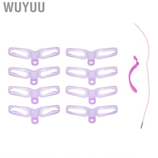 Wuyuu 8pcs Eyebrow Stencil Reusable Template Three Dimensional LJ4