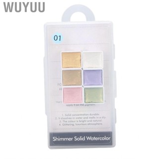 Wuyuu Nail Watercolor Paint Set Home Salon Pearlescent Glitter