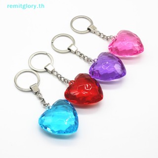 Remitglory พวงกุญแจใส รูปหัวใจ สีสันสดใส สําหรับผู้หญิง 1 2 ชิ้น