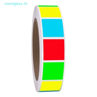 Remitglory สติกเกอร์ฉลากโค้ดโค้ดสี มีกาวในตัว 500 ชิ้น