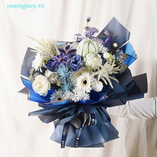 Remitglory กระดาษห่อของขวัญ ลายดอกกุหลาบ สีทอง 20 ชิ้น ต่อล็อต TH