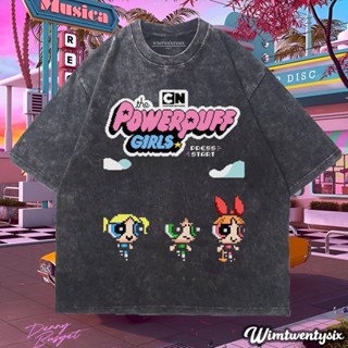 เสื้อยืด พิมพ์ลาย Wimtwentysix "the powerpuff girls game kaos ขนาดใหญ่ สําหรับผู้หญิง | เสื้อยืด สไตล์วินเทจ