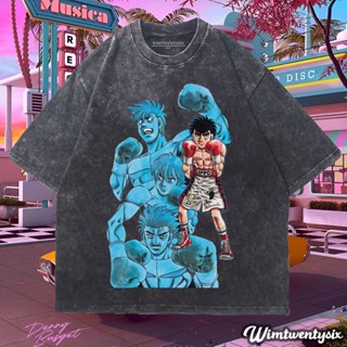 Wimtwentysix "hajime no ippo and friends" kaos เสื้อโอเวอร์ไซซ์ | เสื้อยืด สไตล์วินเทจ