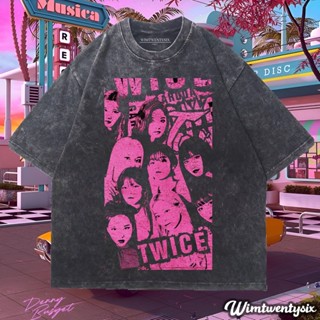 Wimtwentysix "twice bootleg kpop shirt" kaos เสื้อเชิ้ต โอเวอร์ไซซ์ | เสื้อยืด สไตล์วินเทจ