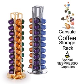 ~~ Coffee~capsule~ ชั้นวางแคปซูลกาแฟ แบบหมุนได้ สําหรับกาแฟ Nespresso