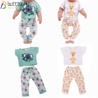 Buttterfly 2 ชิ้น / เซต ชุดนอนตุ๊กตา เด็กผู้หญิง เล่นเกม เปลี่ยนเสื้อผ้า ตุ๊กตา