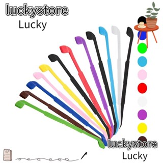 Lucky สายเชือกคล้องแว่นตา ซิลิโคน กันลื่น ยืดหยุ่น 10 สี อุปกรณ์เสริม สําหรับเล่นกีฬา