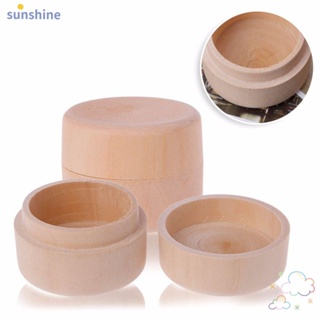 Ssunshine กล่องไม้ ทรงกลม ขนาดเล็ก แฮนด์เมด สําหรับใส่เครื่องประดับ ตกแต่งบ้าน