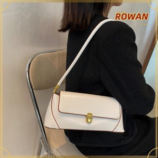 Rowans กระเป๋าสะพายไหล่ กระเป๋าถือ หนัง PU สีพื้น เข้ากับทุกการแต่งกาย สไตล์เรโทร สําหรับสตรี