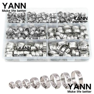 Yann1 แคลมป์หนีบท่อ สเตนเลส 304 6-29 มม. 1/4 นิ้ว - 1-1/8 นิ้ว 10 ขนาด 130 ชิ้น