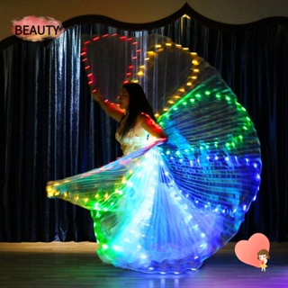 Beauty ปีกผีเสื้อเรืองแสง LED สีรุ้ง สําหรับผู้ใหญ่