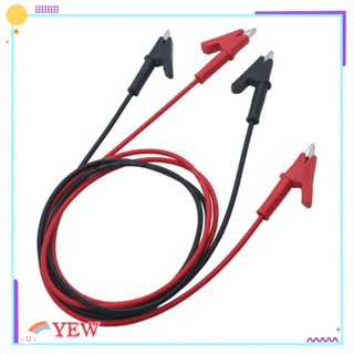 Yew คลิปปากจระเข้ สีแดง สีดํา 1000V 10A 39 นิ้ว 1 เมตร อุปกรณ์เสริมเครื่องดนตรีดิจิทัล 2 ชิ้น