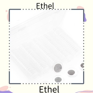 Ethel1 เหรียญพลาสติก ทรงกลม ทนทาน สําหรับเก็บสะสม