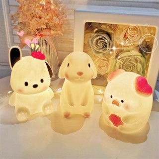 แผงขายของในตลาดกลางคืน แบบเรืองแสง ลายการ์ตูน Pacha Dog Pig น่ารัก แบบสร้างสรรค์ ของเล่นสําหรับเด็ก