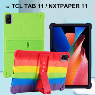 เคสโทรศัพท์มือถือ ซิลิโคนนิ่ม กันกระแทก พร้อมที่ตั้งวาง สําหรับ TCL TAB 11 NXTPAPER 11 TCLTAB11 NXTPAPER11 cover