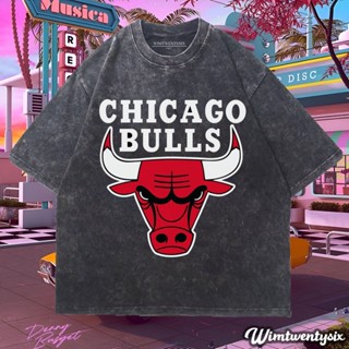 เสื้อยืด พิมพ์ลายโลโก้บาสเก็ตบอล Wimtwentysix chicago bulls ขนาดใหญ่ สําหรับผู้ชาย | เสื้อยืด สไตล์วินเทจ