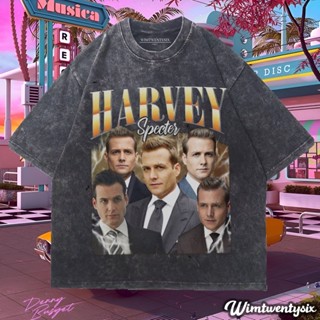 เสื้อยืด โอเวอร์ไซซ์ พิมพ์ลาย Wimtwentysix "harvey specter" | เสื้อยืด สไตล์วินเทจ